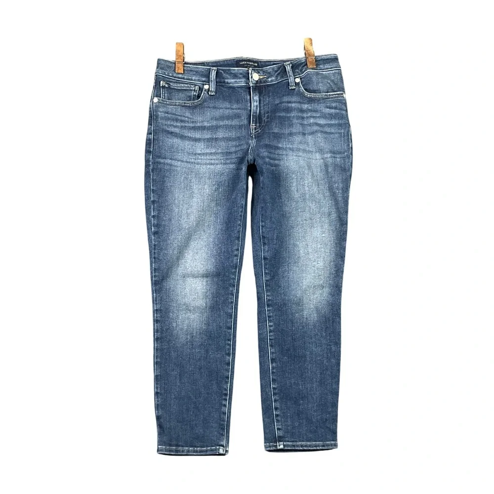 Lucky Brand Skinny Jeans Womens 12/31 Blue Medium Wash Stretch Mid Rise Denim